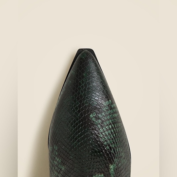 J Crew used Stevie ankle boots in snake-embossed Italian leather CC071 - Picture 2 of 5